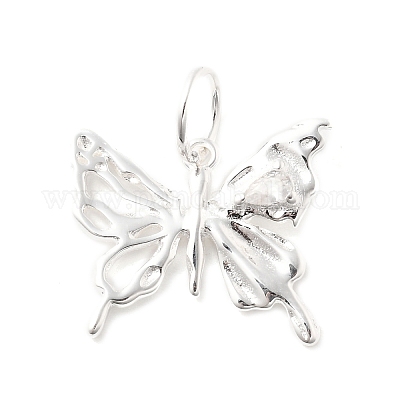 925 подвеска в форме бабочки из стерлингового серебра с прозрачными кубическими цирконами STER-S013-03S-1