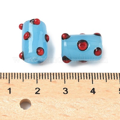 Бусины ручной работы в технике лэмпворк с неровностями LAMP-U004-03-1