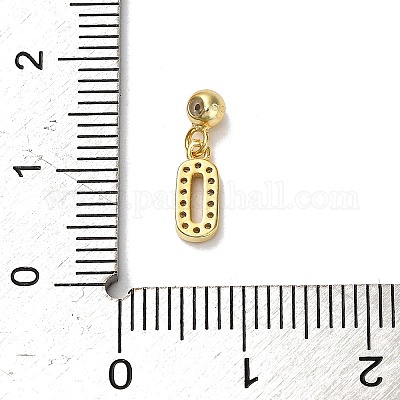 925 подвеска-шарм из стерлингового серебра с микропаве из прозрачных кубических цирконий в европейском стиле STER-A045-01G-0-1