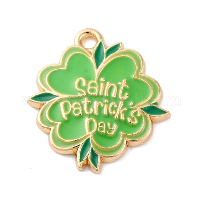 Подвески из сплава с эмалью ко дню святого патрика FIND-M060-24D-G-1