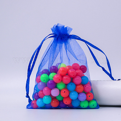 Прямоугольные сумки из органзы на шнурке CON-PW0001-054D-02-1