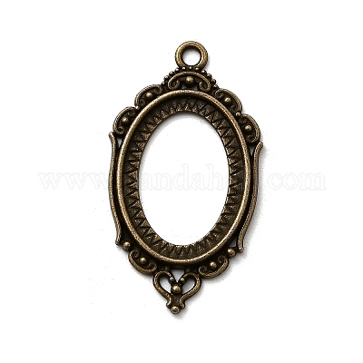 Старинные тибетские стиль сплава подвеска кабошон ободок открыть сеттинги задних TIBEP-M018-40AB-NF-1