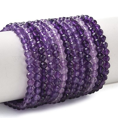 Natürlichen Amethyst Perlen Stränge&nbsp;G-Z161-A02-4mm-1