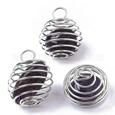 Железные спиральные подвески для бусин IFIN-R239-04P-1