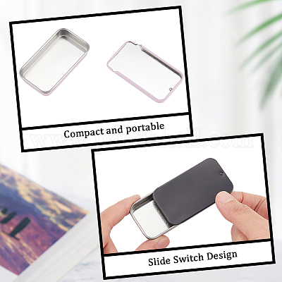 9 шт. 3-цветные жестяные коробки для хранения безделушек с раздвижной крышкой CON-CP0001-016C-1