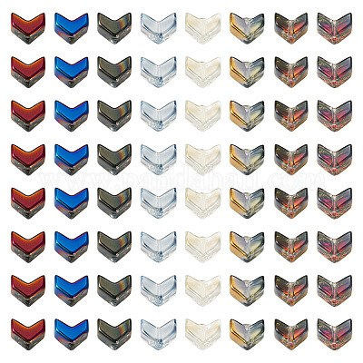 184шт 8 стильные гальванические стеклянные бусины нити EGLA-TA0001-24-1