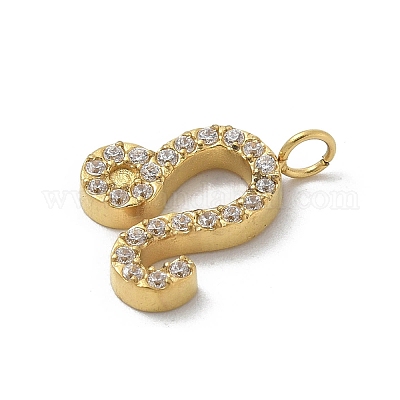 Ионное покрытие (ip) 304 нержавеющая сталь микропаве кубический цирконий подвески STAS-Z107-09G-09-1