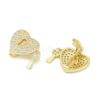 Латунные микро проложить кубического циркония слайд подвески KK-D317-119G-1