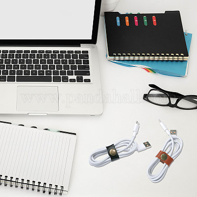 24 шт. 2 цвета PU кожаный кабельный хомут DIY-CA0006-57-1