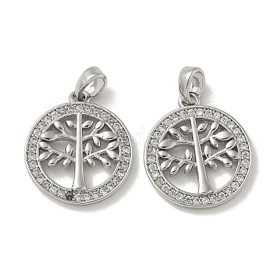 Подвески из латуни с микропаве из циркония KK-R210-21P-02-1