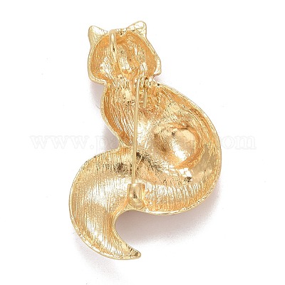 Значок лисы со стразами JEWB-E013-05G-03-1