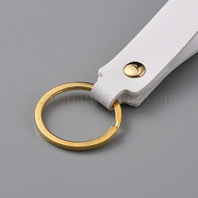 Брелок из искусственной кожи KEYC-WH0032-18G-1