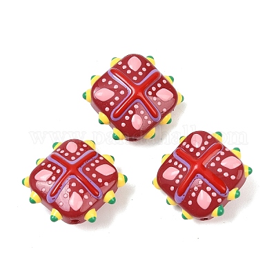 Стеклянные бусины из искусственного нефрита GLAA-L051-03H-1