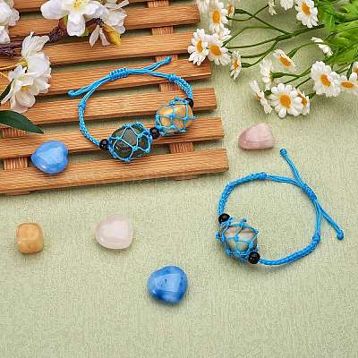 Регулируемый плетеный нейлоновый шнур макраме мешочек изготовление браслета AJEW-SW00013-05-1