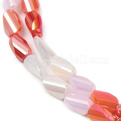 Стеклянные бусины с гальваническим покрытием  EGLA-P065-01A-08-1