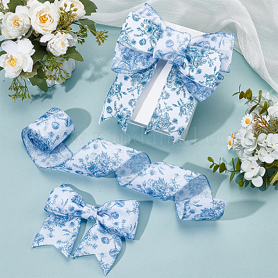 Полиэстер атласные ленты SRIB-WH0001-06B-1