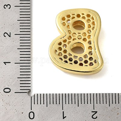 Покрытие стойки латунь микро паве прозрачные перданты из кубического циркония KK-C067-11G-B-1