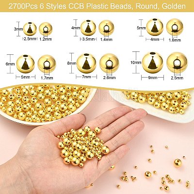 2700шт 6 стиля пластиковые бусины ccb&nbsp;KY-CJ0001-57-1
