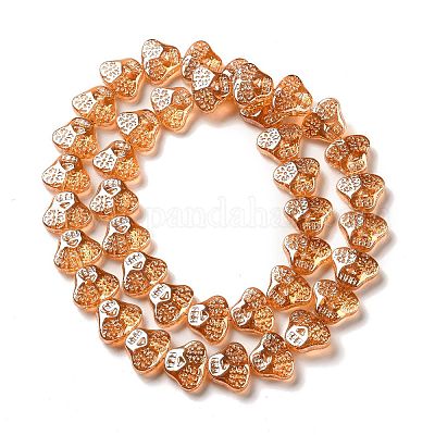 Прозрачные стеклянные бусины гальваническим пряди EGLA-F158-PL01-1