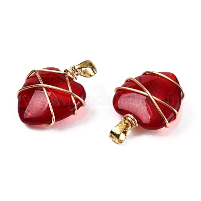 Подвески lampwork GLAA-T023-05B-1