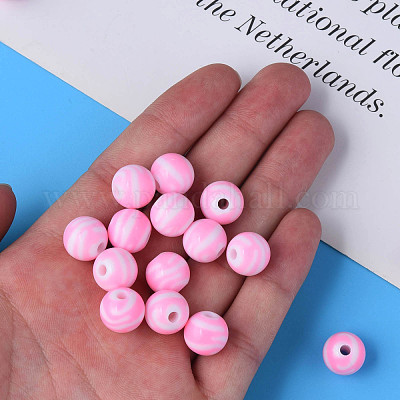 Непрозрачные полосатые акриловые бусины MACR-S373-27A-05-1