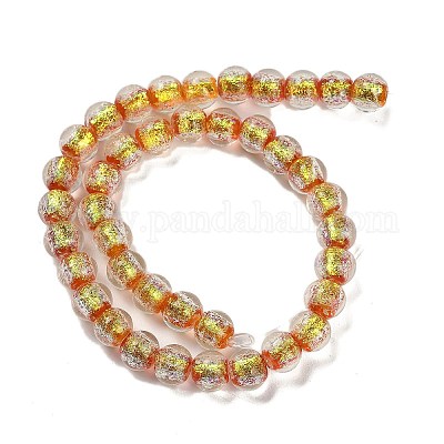 Нити из фольгированных бусин лэмпворк ручной работы FOIL-K003-06A-05-1