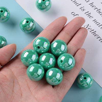 Непрозрачные акриловые бусины MACR-S370-D20mm-28-1