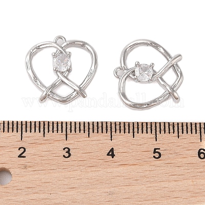 Латунь со стеклянными подвесками со стразами KK-N254-64P-1