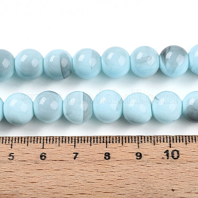 Выпечка окрашенные стеклянные бусины пряди DGLA-N013-10mm-03-1