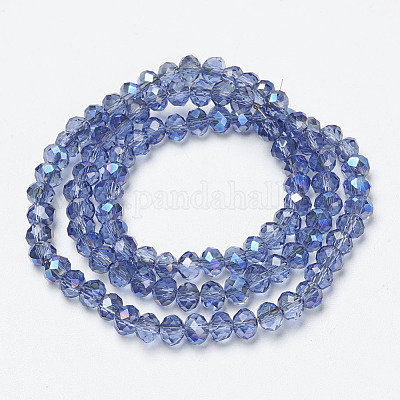 Chapelets de perles en verre électroplaqué&nbsp;EGLA-A034-T3mm-I12-1