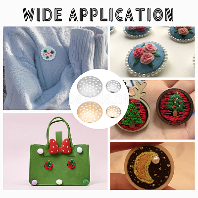 400 шт. 4 стиля железное кольцо/брошь с ситчатой фурнитурой IFIN-GA0001-49-1