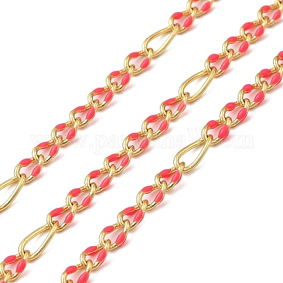 Цепи из латунной эмали ручной работы с овальными звеньями CHC-L053-08G-09-1