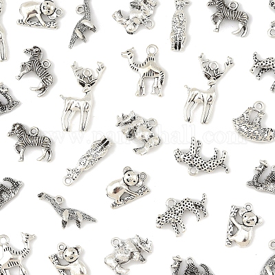 50 шт. подвески в виде животных из сплава в тибетском стиле FIND-FS0004-34-1