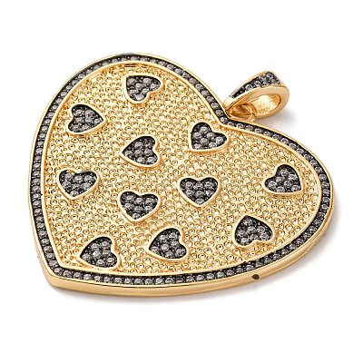 Латунные микропаве прозрачные подвески с фианитом KK-U076-20G-1