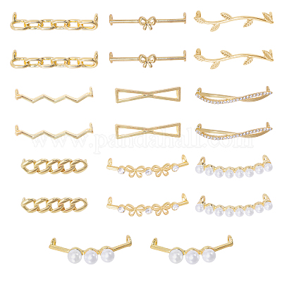 20 шт. 10 стиля пряжки для шнурков из сплава FIND-GL0001-75-1