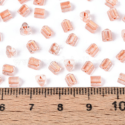 Прозрачные внутри цветные стеклянные бусины SEED-T007-13B-1