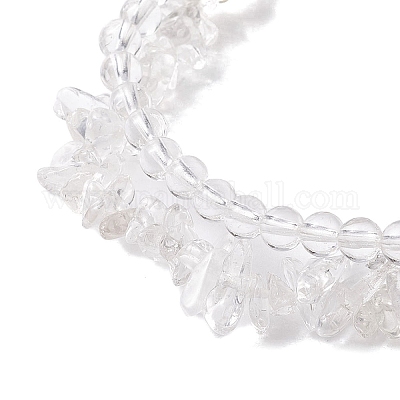 Эластичные браслеты из бисера и круглых натуральных камней для женщин BJEW-JB10188-1