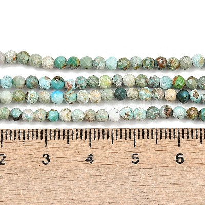 Хубэй природных бирюзовый бисер нитей G-L628-B02-3mm-01-1