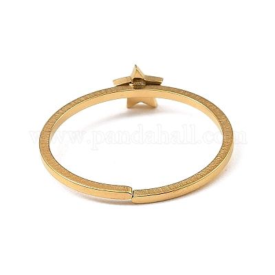 Регулируемые открытые манжетные кольца из нержавеющей стали 304 RJEW-Q806-01G-05-1