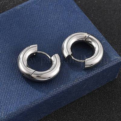 201 серьги-кольца из нержавеющей стали EJEW-P304-13B-P-1
