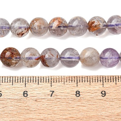 Нити бусин из натурального рутилированного кварца G-R446-8mm-01-1