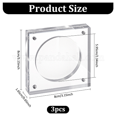 Прозрачное акриловое хранилище для бейджей DJEW-WH0039-101-1
