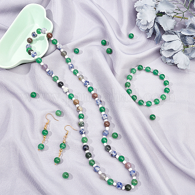 Естественный зеленый авантюрин бисер нитей G-AR0002-20-1