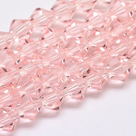 Imitare austriaco di cristallo di vetro bicone fili di perline GLAA-F029-5x5mm-15-1
