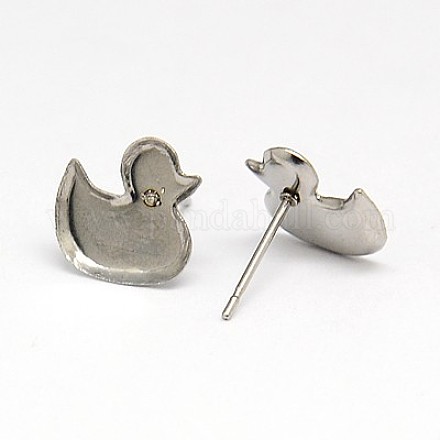 304 Stainless Steel Stud Earring Findings STAS-I010-11-1