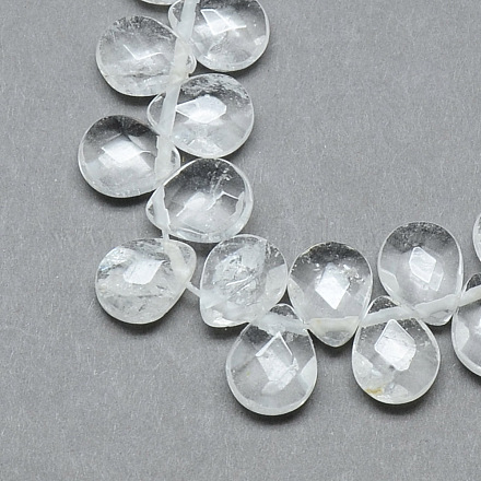 Granos de cristal de cuarzo natural hebras X-G-T006-15-1