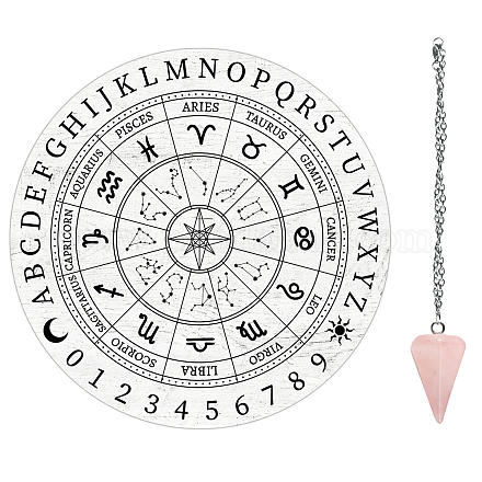AHANDMAKER 12 Astrological Sign Constellation Pendulum Board Set DIY-GA0004-24H-1