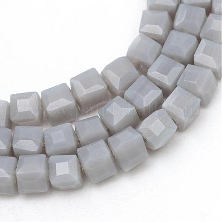Opaque Solid Glass Bead Strands GLAA-R167-2x2-02H-1