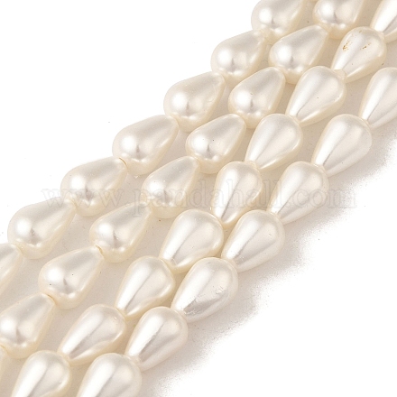 Chapelets de perles en coquille électrolytique BSHE-G010-6x9mm-01A-1