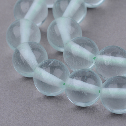 Pastèque verte perles de verre en pierre brins X-G-Q462-10mm-33-1